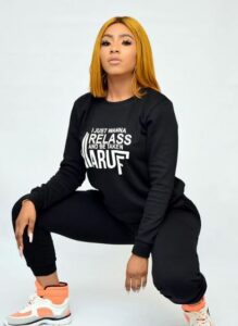 Mercy Eke launches new merch with her popular 'Relazz and be taken kiaruff' statement (Photos)
