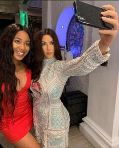 Fans react as photos of Erica posing with 'The Queen of England' and 'Kim Kardashian' surfaces online 