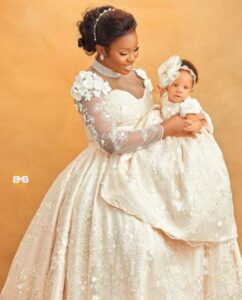 Teddy A and BamBam finally unveil the face of their daughter, Zendaya in adorable family portraits
