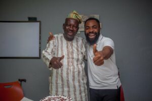 Amazing Photos As Comedian, Woli Arole Visits Baba Suwe In His Ikorodu Residence To Mark His Birthday