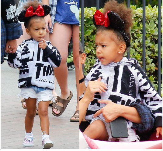 Cute North West steps out in afro-puffs (photos) | Theinfong