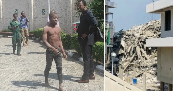 Ikoyi-Building Collapse: Boy survives after jumping from the Storey building