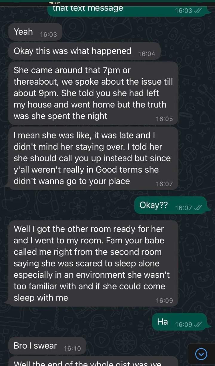 Man confesses to his best friend about sleeping with his wife-to-be